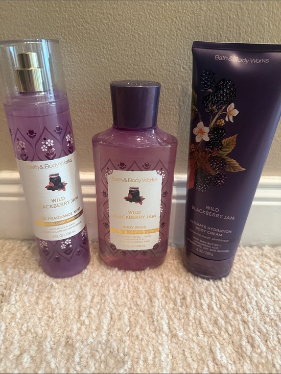Bath & Body Works Other - Bath & Body Works Wild Blackberry Jam Body Care Trio Full Size